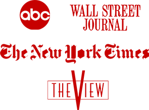 News outlet logos: abc, Wall Street Journal, New York Times, The View