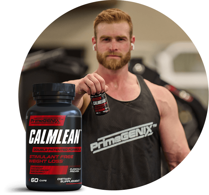 Dr. Redden PrimeGENIX Team Doctor holding CalmLean