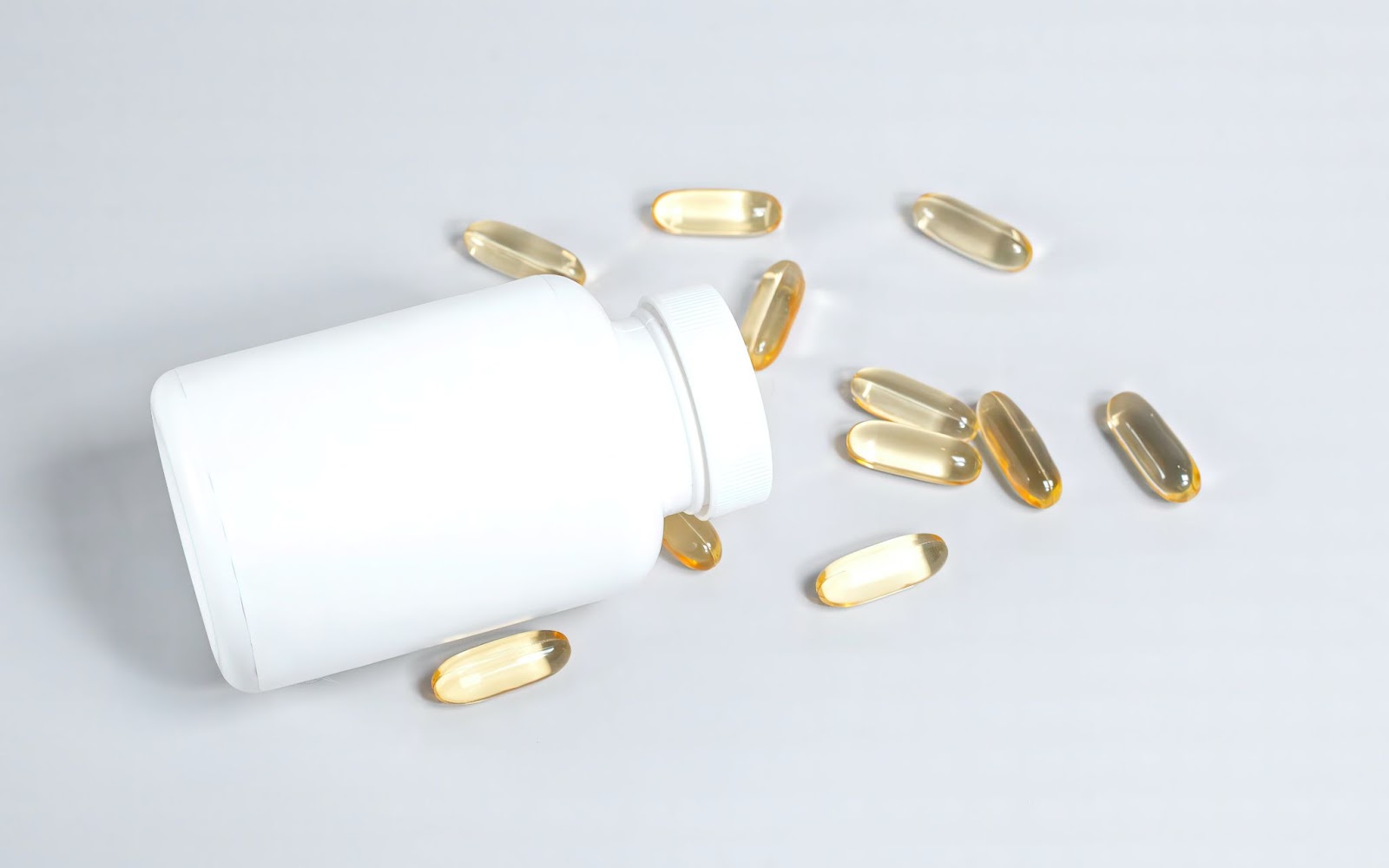 NMN supplements bottle and pills
