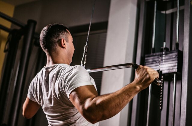 a man working out in the gym