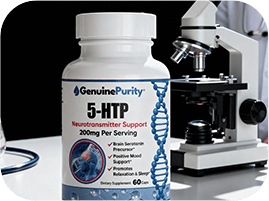 Clinically Studied Dosage - Bottle of GenuinePurity 5-HTP