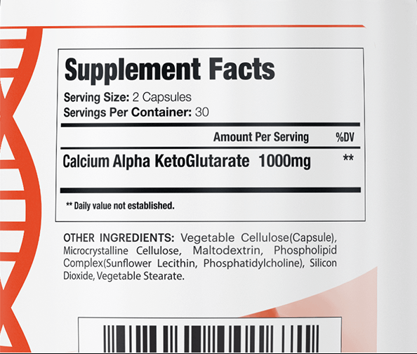 GenuinePurity Liposomal AKG Supplement Facts