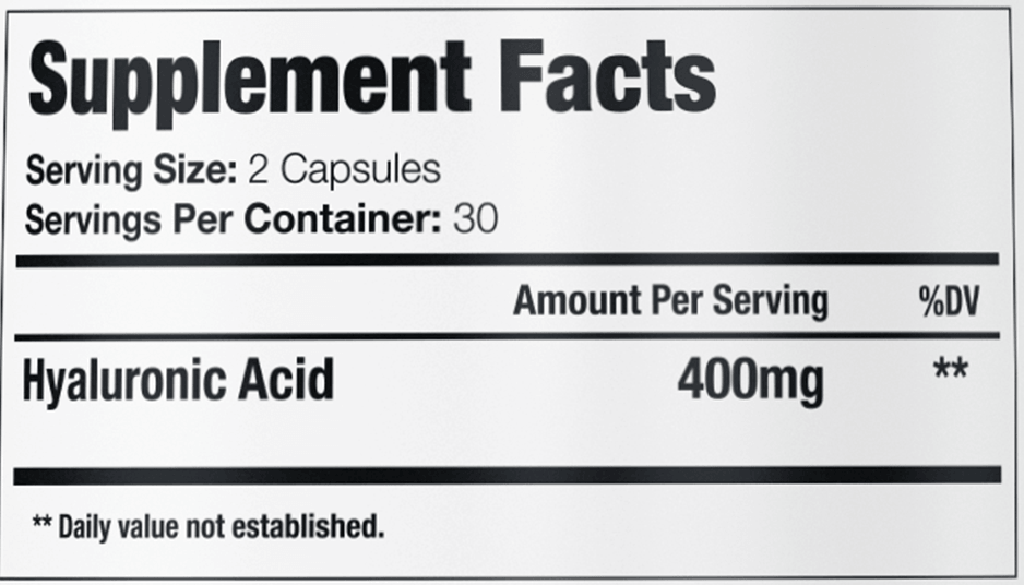 GenuinePurity HLA Supplement Facts