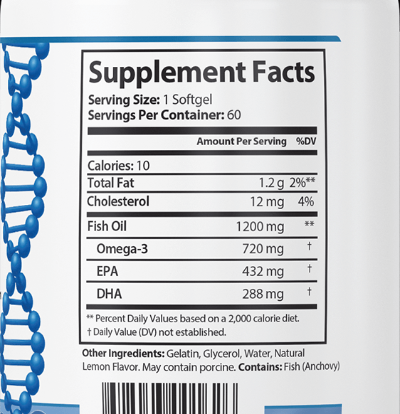 GenuinePurity Liposomal Omega 3 - Supplement Facts