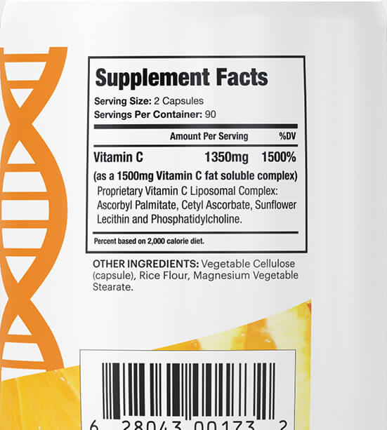 GenuinePurity Vitamin C Supplement Facts